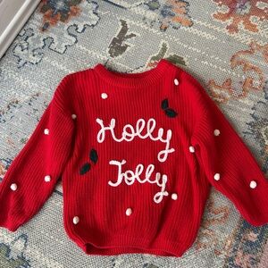 Festive Red 'Holly Jolly' Sweater